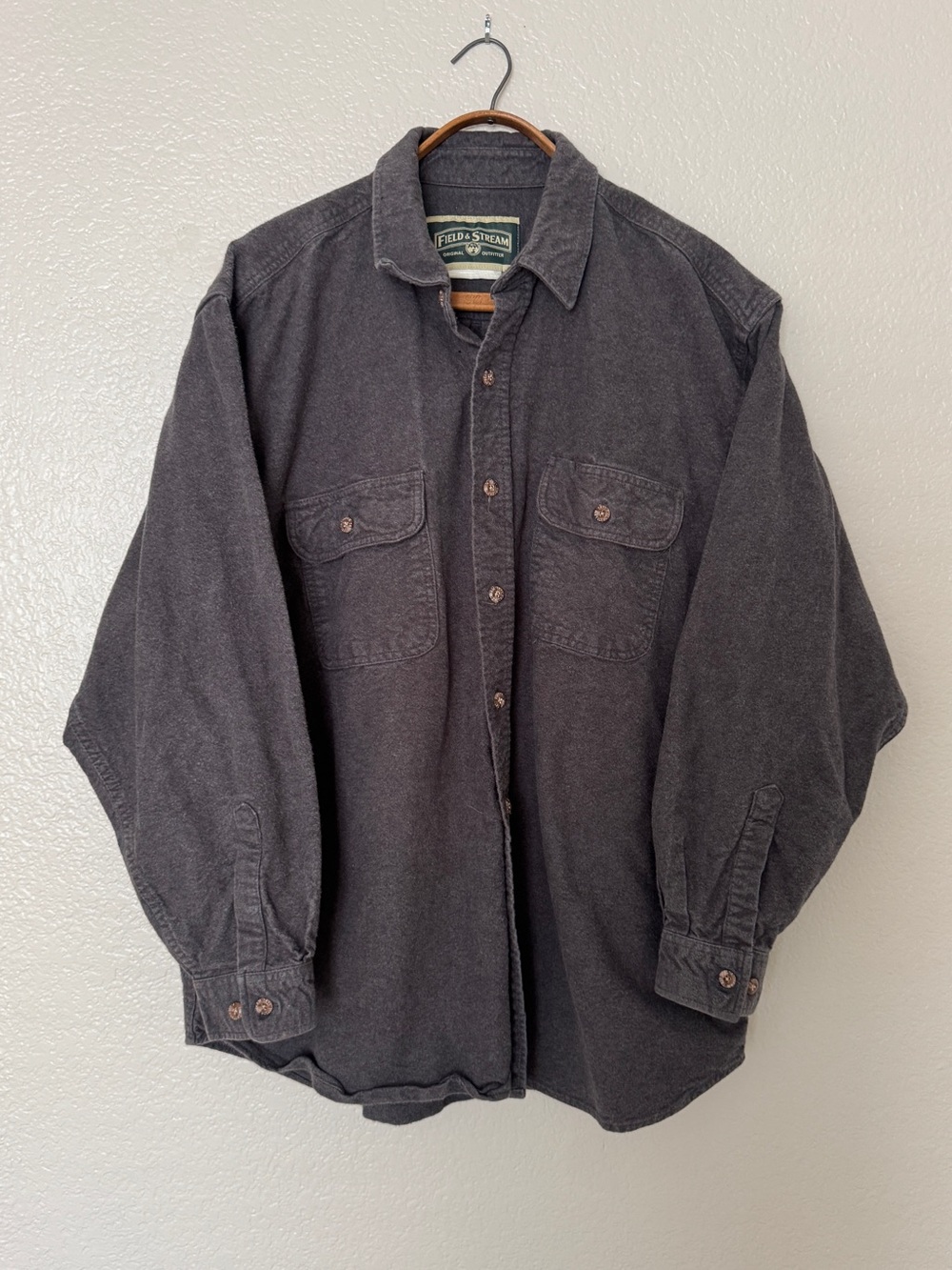 Field & Stream Charcoal Button-Up Longsleeve Shirt Jacket, Men’s XL